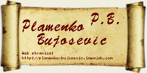 Plamenko Bujošević vizit kartica